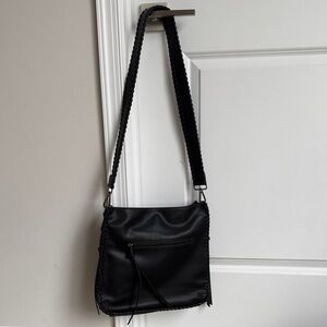 Anton Kraft Black Leather Crossbody Bag